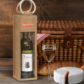 Serena Jute Wine Carrier - Eco-Friendly Wine Tote - Buy Bulk 50 or 100 Units
