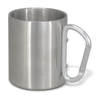 Load image into Gallery viewer, Carabiner Coffee Mug – 300ml Stainless Steel Mug with Clip Handle - Buy in Bulk