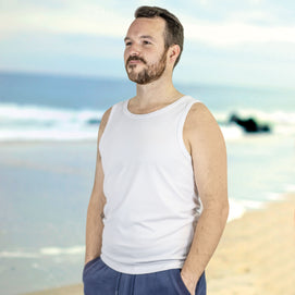 TRENDSWEAR Agility Men's Sports Tank Top - White Tank Top in Bulk - x5 x10 x20