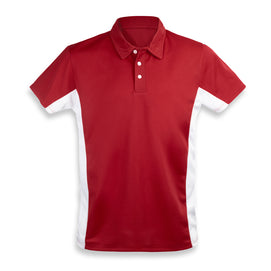 TRENDSWEAR Harvey Men's Polo - Buy Bulk Red/White Polos - 5, 10 or 20 Units