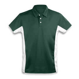 TRENDSWEAR Harvey Men's Polo - Buy Bulk Green/White Polos - 5, 10 or 20 Units