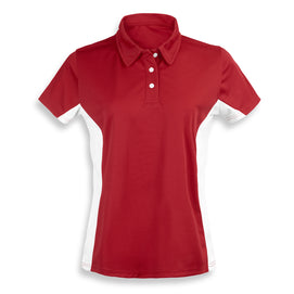 TRENDSWEAR Harvey Women's Polo - Buy Bulk Red/White Polos - 5, 10 or 20 Units