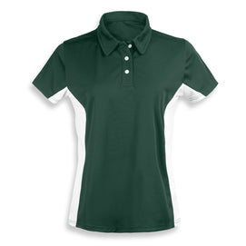 TRENDSWEAR Harvey Women's Polo - Buy Bulk Green/White Polos - 5, 10 or 20 Units