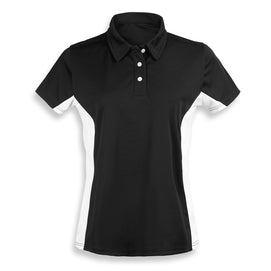 TRENDSWEAR Harvey Women's Polo - Buy Bulk Black/White Polos - 5, 10 or 20 Units