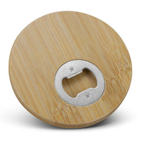 Load image into Gallery viewer, Bamboo Bottle Opener Coaster Round - Multi-Purpose Coaster - Buy 25, 50 or 100