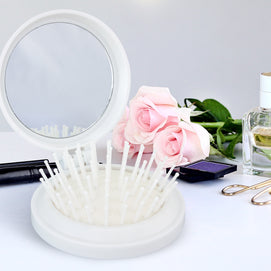 Compact Brush with Mirror – Travel-Friendly Mirror - Bulk buy 50, 100 or 200