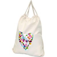 Load image into Gallery viewer, Calico Backsack - Eco-Friendly Cotton Drawstring Bag - Bulk Buy 50, 100 or 200