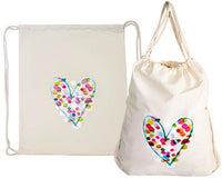 Load image into Gallery viewer, Calico Backsack - Eco-Friendly Cotton Drawstring Bag - Bulk Buy 50, 100 or 200