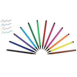 Colouring Pens 12 Colours - Unbranded Colour Pens in Pack - Buy Bulk 20 or 40