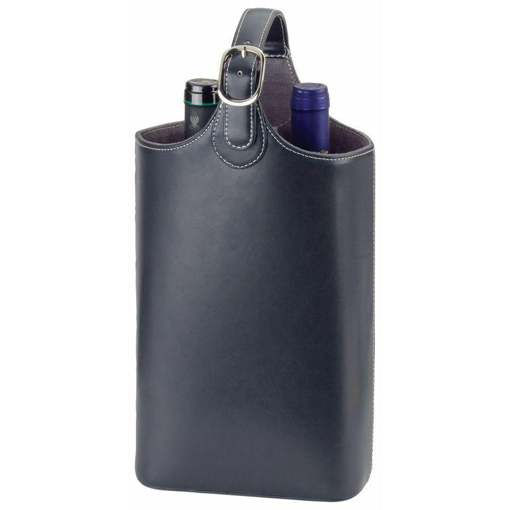 Insulated 2 Bottle Wine Carrier made from Split Leather Express Courier Included