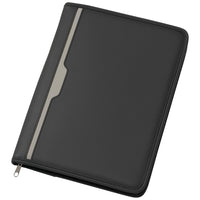 Load image into Gallery viewer, 1 x New A4 Black Zippered Compendium Leather style Fast delivery leather look