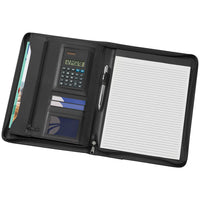 Load image into Gallery viewer, 1 x New A4 Black Zippered Compendium Leather style Fast delivery leather look