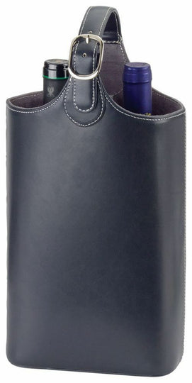 Insulated 2 Bottle Wine Carrier made from Split Leather Express Courier Included