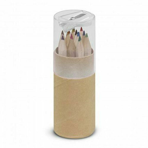 12 assorted half size sharpened coloured pencils Bulk Lot 100, 250 or 500 units