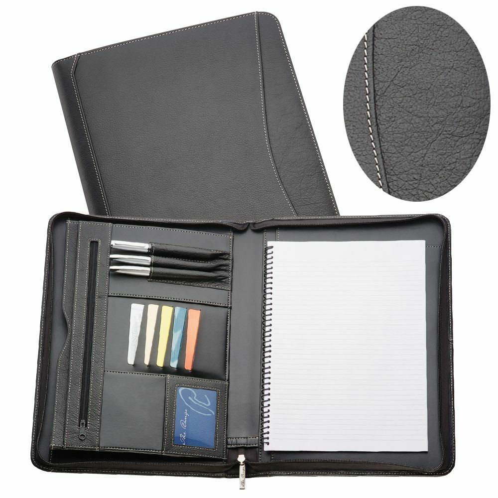 New Full Grain Genuine Leather A4 Compendium Courier Included Quality Organiser