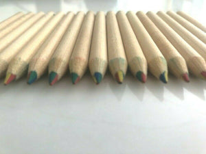 200 x Rainbow 4 Colour Lead Half Pencils Colouring in Parties, School Pencils