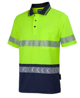 Load image into Gallery viewer, JB&#39;s Wear - 3 Pack - HI VIS (D+N) COTTON BACK S/S SEGMENTED TAPE POLO