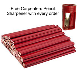 Red Carpenters pencils buy in Bulk & Save 12, 18, 48, 144, 288, 576 or 1440 units