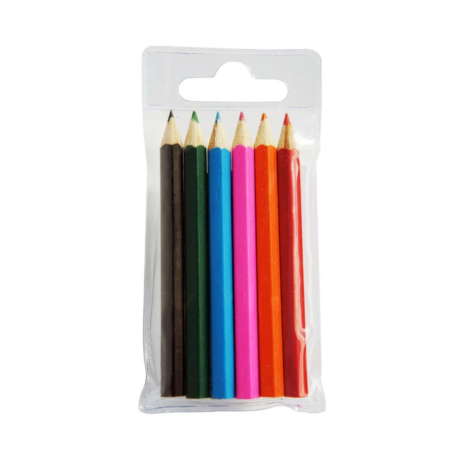 6 pack half size sharpened colouring in pencils Bulk Lot 100, 250, 500 or 1000 -