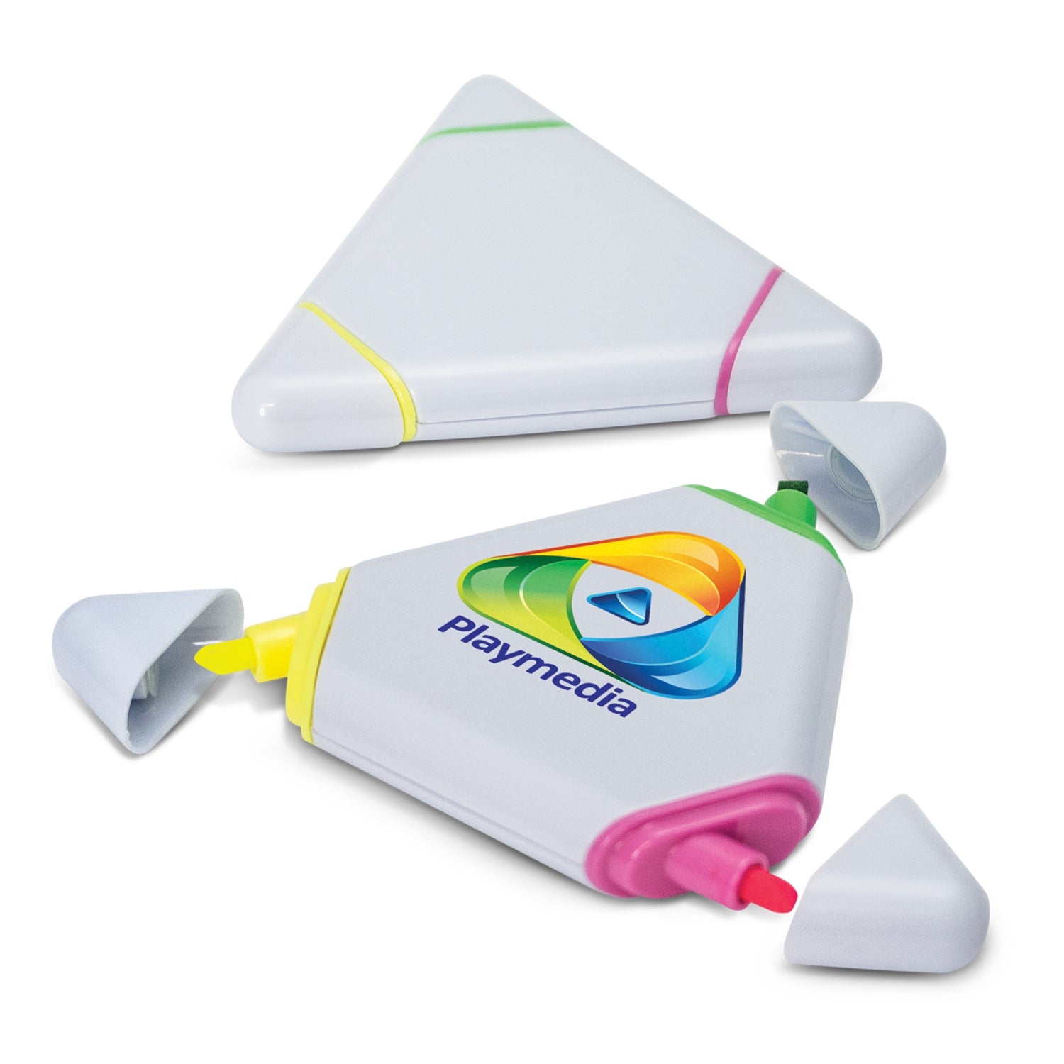 Trimark Highlighter – 3-in-1 Triangle Highlighter Set - Available in Bulk