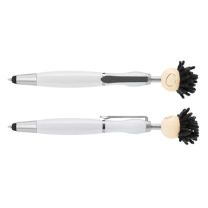 Mop Topper Pen – Fun Ballpoint Pen with Stylus & Screen Cleaner - Buy 50 or 100