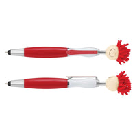 Load image into Gallery viewer, Mop Topper Pen – Fun Ballpoint Pen with Stylus &amp; Screen Cleaner - Buy 50 or 100