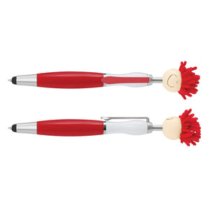Mop Topper Pen – Fun Ballpoint Pen with Stylus & Screen Cleaner - Buy 50 or 100