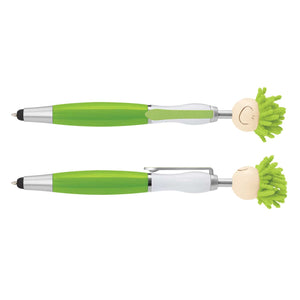 Mop Topper Pen – Fun Ballpoint Pen with Stylus & Screen Cleaner - Buy 50 or 100