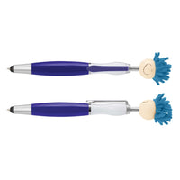 Load image into Gallery viewer, Mop Topper Pen – Fun Ballpoint Pen with Stylus &amp; Screen Cleaner - Buy 50 or 100