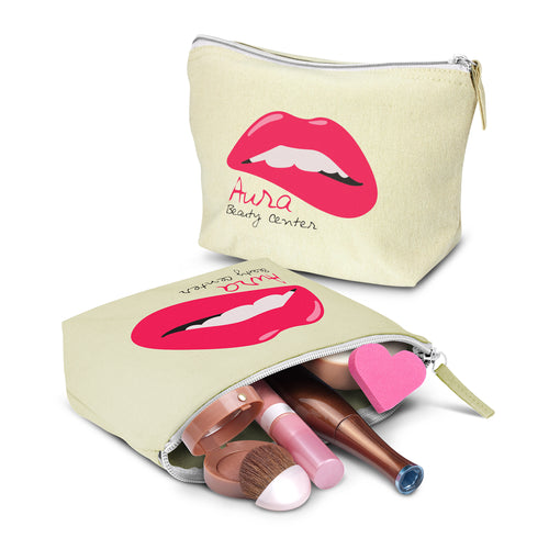 Eve Cosmetic Bag Medium - Natural Cotton Canvas Makeup Bag - Buy Bulk 50 or 100