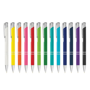 Panama Corporate Colour Pens Bulk Wholesale Buy 100, 250, 500 or 1000 units Aluminium Great Colours