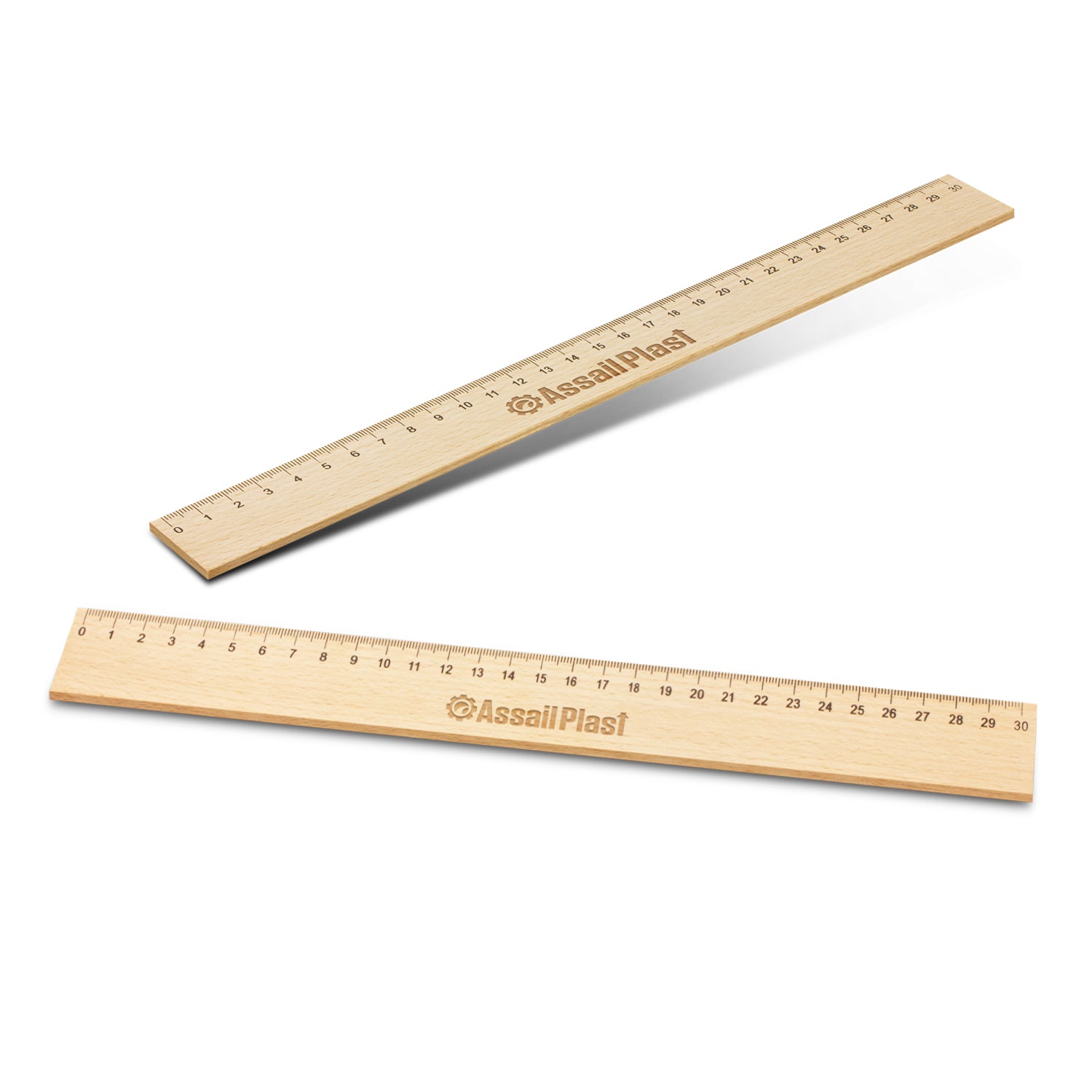 Wooden 30cm Beech Ruler – Natural, Eco-Friendly Measuring Tool - Buy 100 or 200