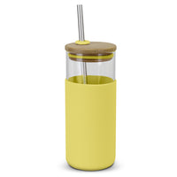 Load image into Gallery viewer, Alchemy Glass Tumbler – 450ml Glass Cup with Bamboo Lid - Buy 10, 25 or 50 units