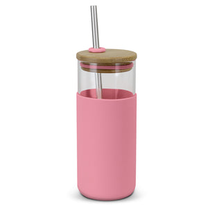 Alchemy Glass Tumbler – 450ml Glass Cup with Bamboo Lid - Buy 10, 25 or 50 units