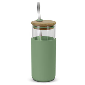 Alchemy Glass Tumbler – 450ml Glass Cup with Bamboo Lid - Buy 10, 25 or 50 units