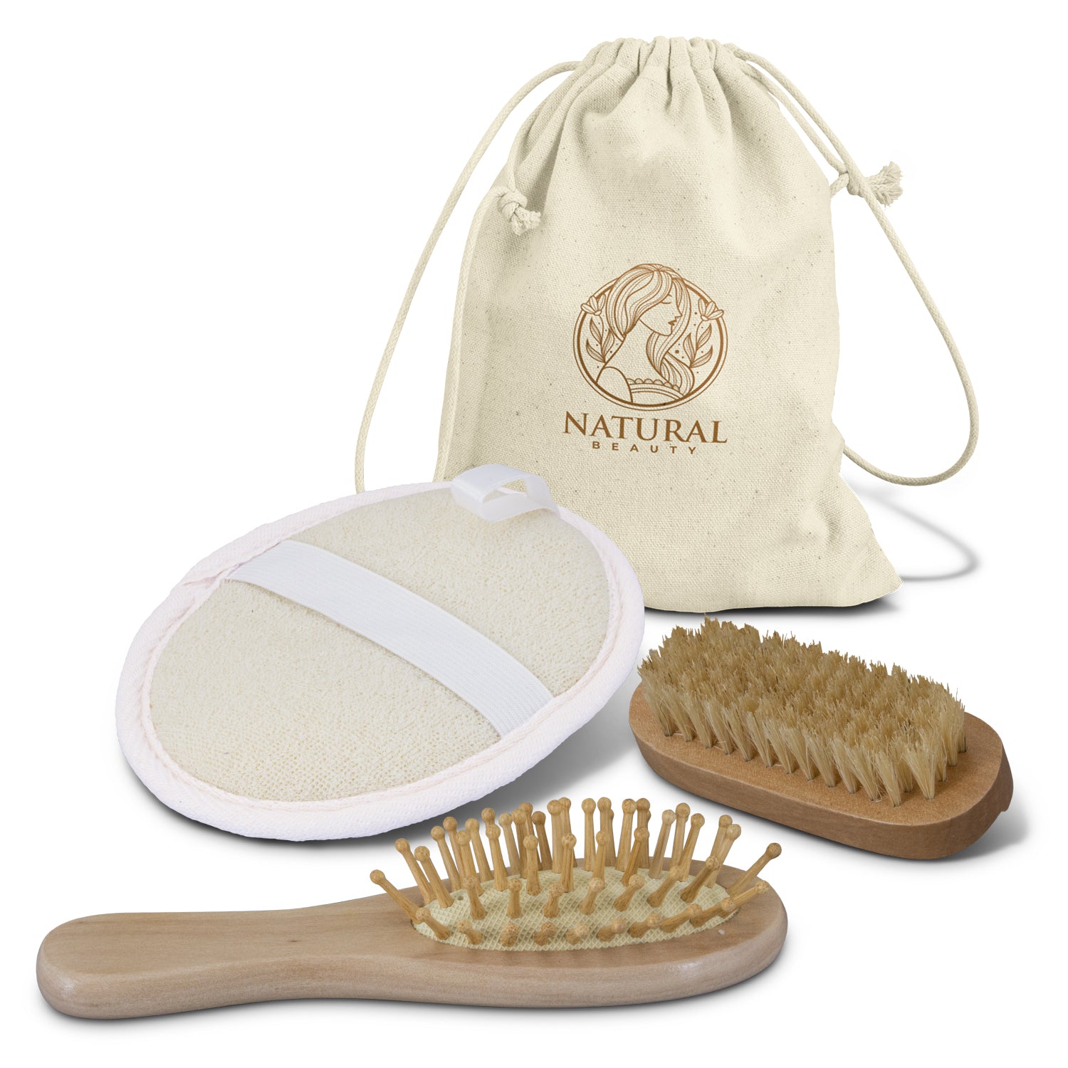 Inti Travel Set – Natural Bamboo Toiletry Kit - Bulk buy 10 or 20 units