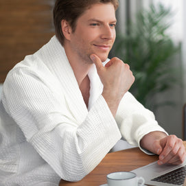 Rochester Waffle Bathrobe - Bulk Discount Unbranded Bathrobes - 5 or 10 units
