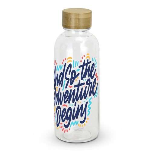 RPET Bottle - 650ml Eco Bottle with Natural Bamboo Lid
