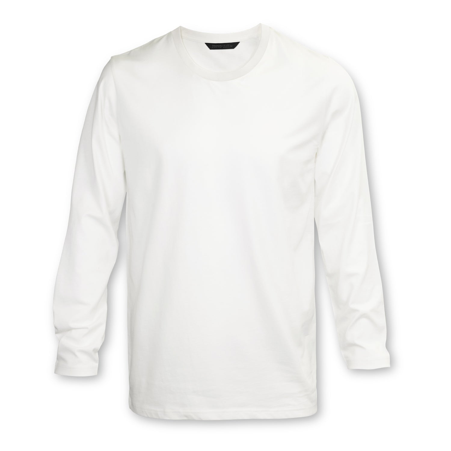 TRENDSWEAR Harlow Men's Long Sleeve Crew - Colour: White - Buy Bulk 5, 10 or 20
