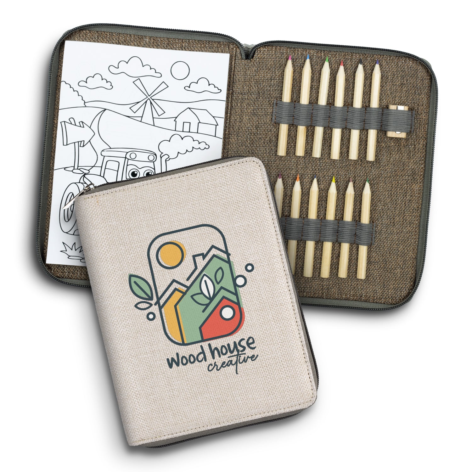 Mona Portable Drawing Set – Colouring Kit in a Zippered Fabric Case - Buy Bulk