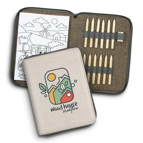 Mona Portable Drawing Set – Colouring Kit in a Zippered Fabric Case - Buy Bulk