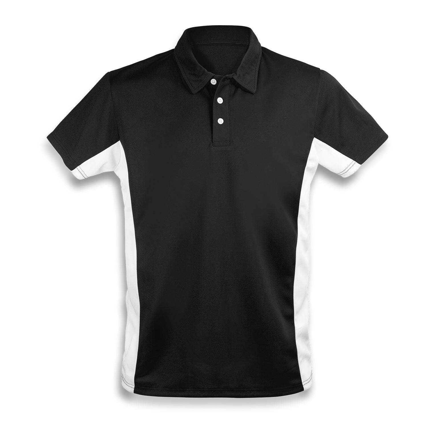 TRENDSWEAR Harvey Men's Polo - Buy Bulk Black/White Polos - 5, 10 or 20 Units
