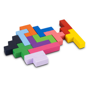Pentomino Wooden Puzzle - 12 Piece Wooden Challenge - Buy Bulk 10 or 20