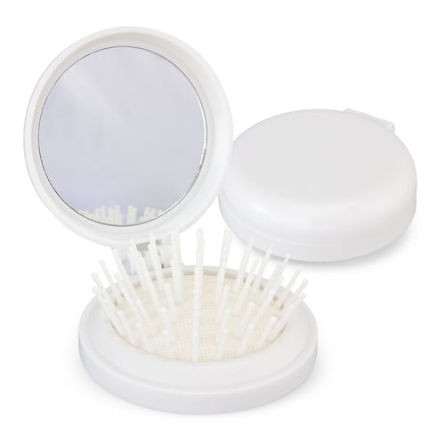 Compact Brush with Mirror – Travel-Friendly Mirror - Bulk buy 50, 100 or 200