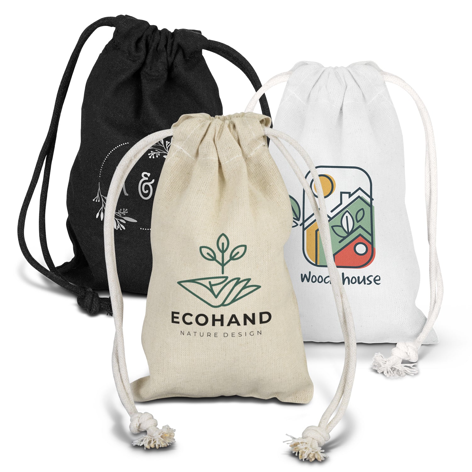 Cotton Gift Bag Small - Eco-Friendly Cotton Pouch – Buy Bulk 100 or 200