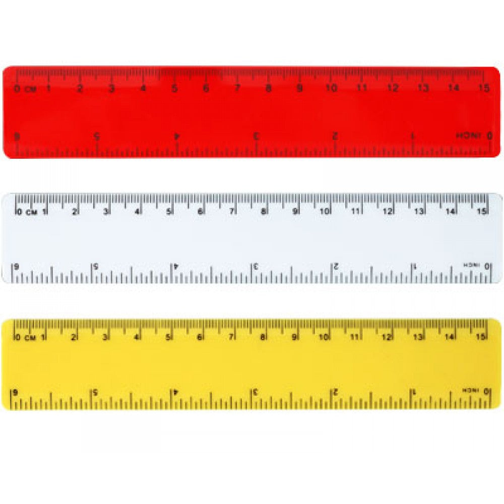 15 cm Ruler - Compact Plastic Ruler with Dual Measurement - Buy 50, 100 or 200