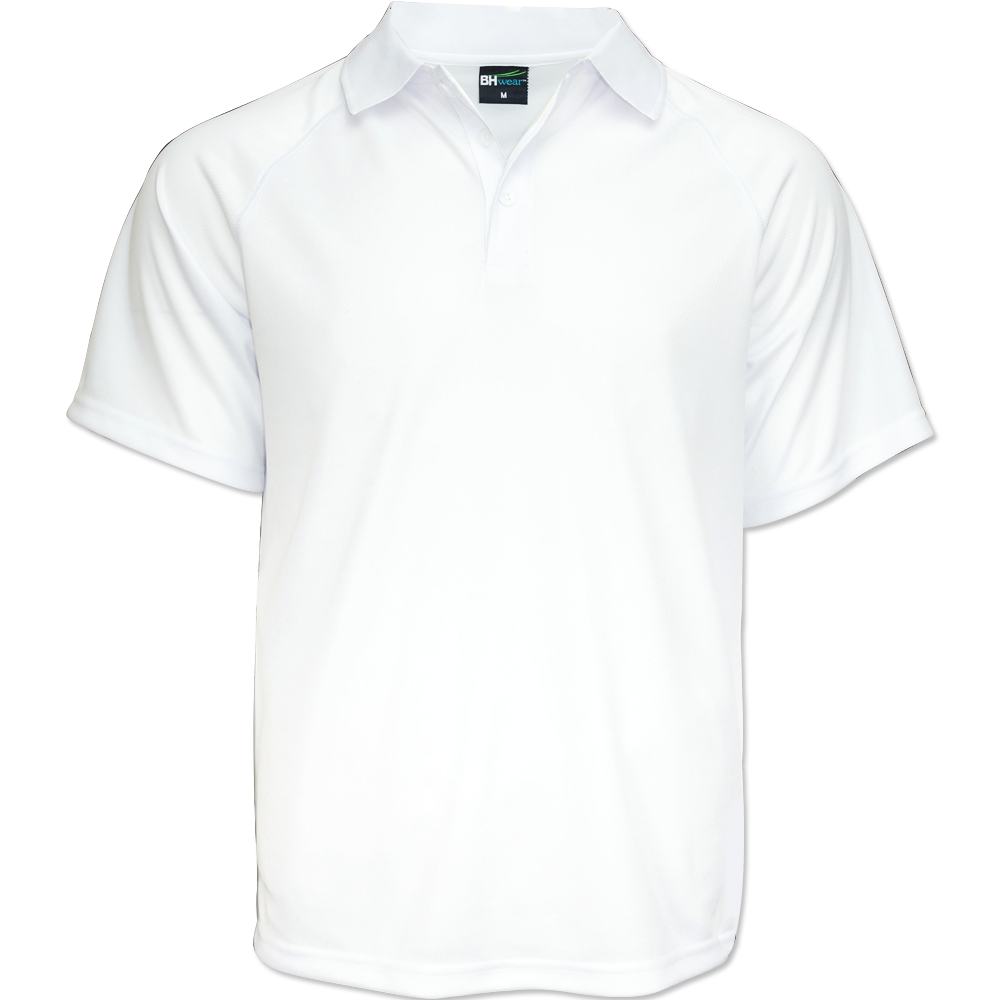 White Sports Polo - Buy in Bulk - 10, 25 or 50 units with Free Shipping