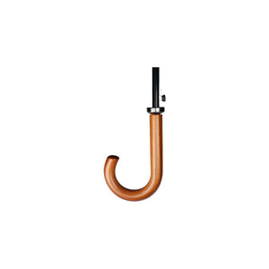 Curved Handle Umbrella (All Black) - Classic Wood Handle - Buy Bulk 5, 10, 20