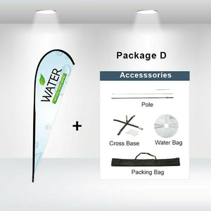 Custom Printed 2.1M Teardrop Banner Flying Banner Spike Base Cross Base Options
