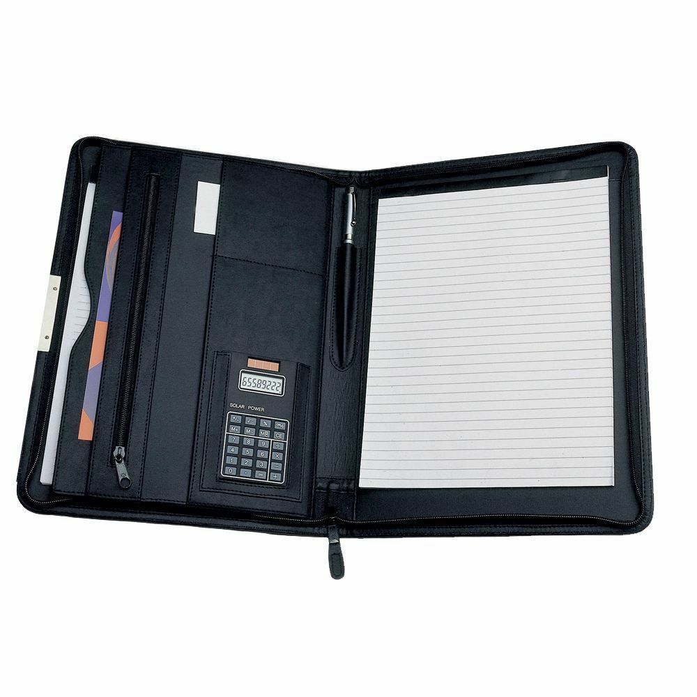 New A4 Portfolio Koskin Leather Look Zippered Compendium